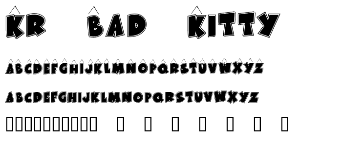KR Bad Kitty font